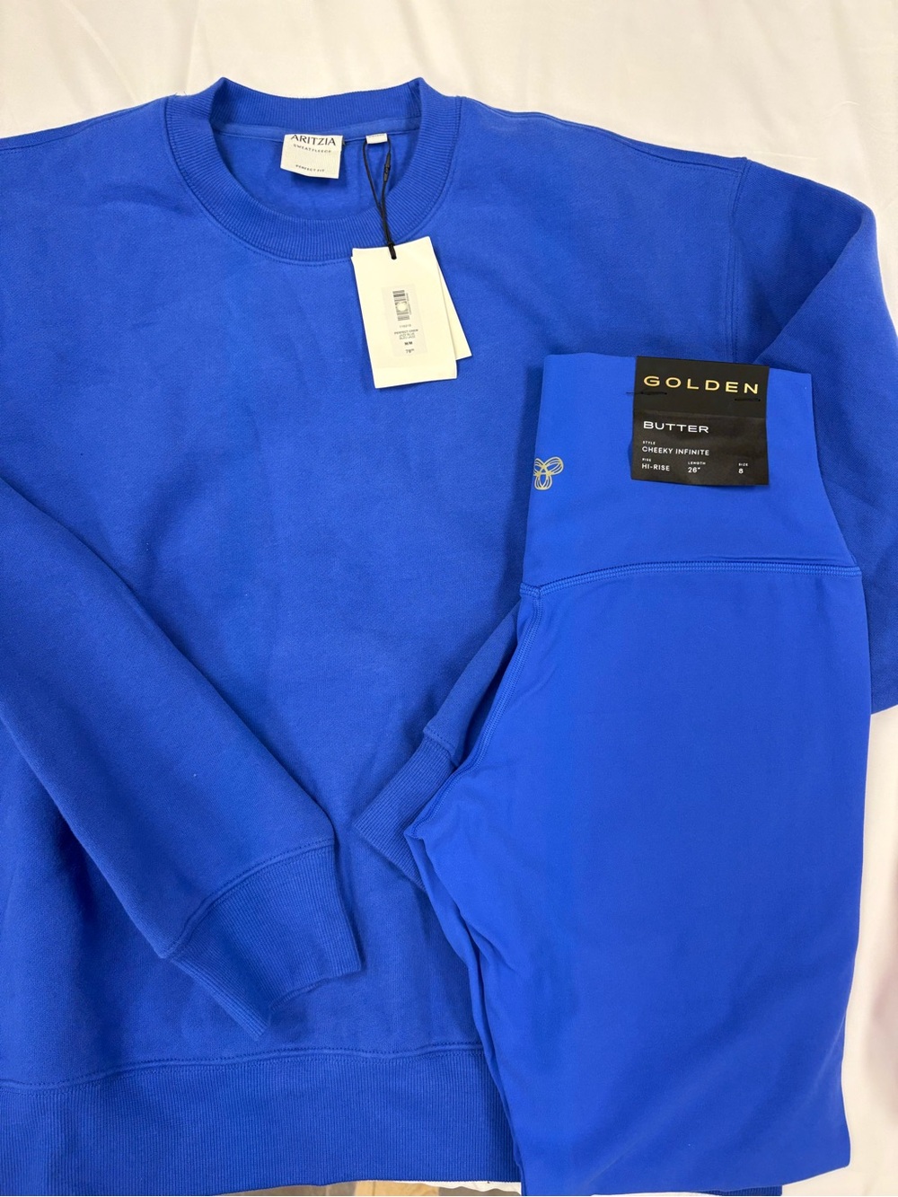 NWT aritzia jazz blue set